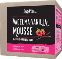 IsoMitta Vadelma-vaniljamousse-ainekset 2x500g