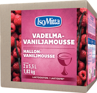 IsoMitta Vadelma-Vaniljamousse