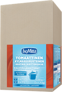 IsoMitta laktoositon gluteeniton kylmäsuurusteinen tomaatti kastike-/keittopohja 2x1,75kg